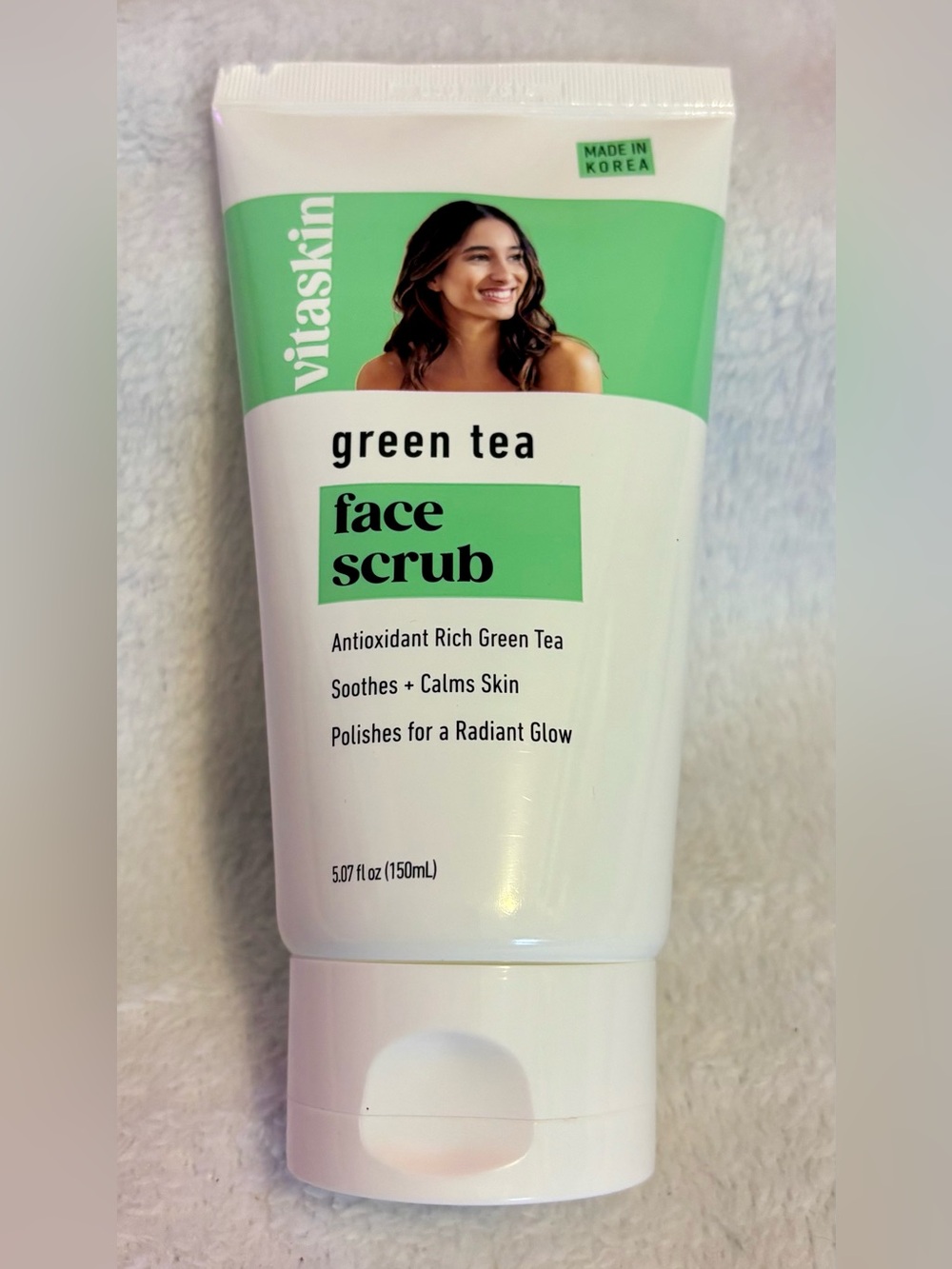 Vitaskin Green Tea Face Scrub — White & Mint Green